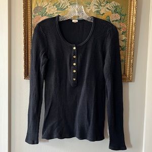 J Crew Thermal Top. EUC. Black. Size XS